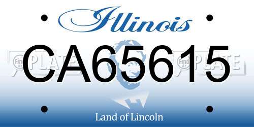 CA65615 Illinois License Plate