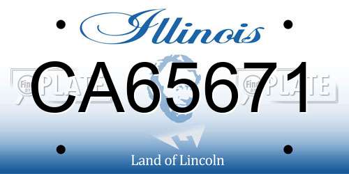 CA65671 Illinois License Plate