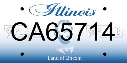CA65714 Illinois License Plate