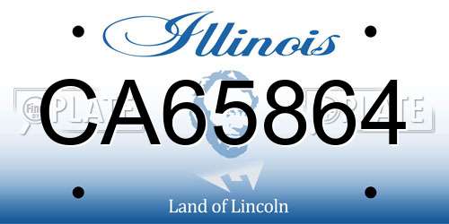CA65864 Illinois License Plate