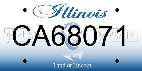 CA68071 Illinois License Plate