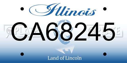 CA68245 Illinois License Plate