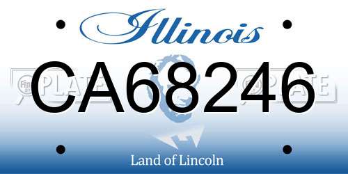 CA68246 Illinois License Plate