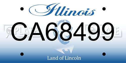 CA68499 Illinois License Plate