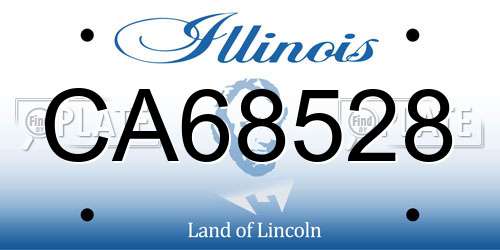 CA68528 Illinois License Plate