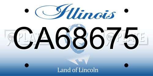 CA68675 Illinois License Plate
