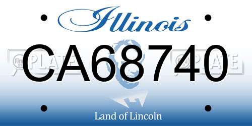 CA68740 Illinois License Plate