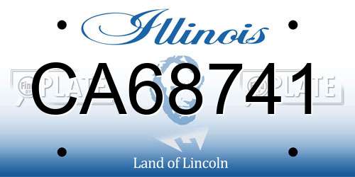 CA68741 Illinois License Plate