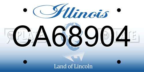 CA68904 Illinois License Plate