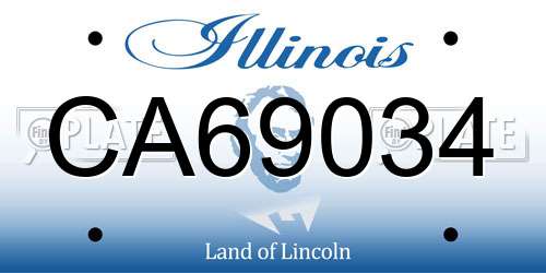 CA69034 Illinois License Plate