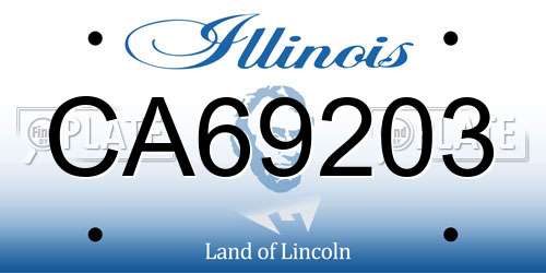 CA69203 Illinois License Plate