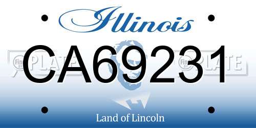 CA69231 Illinois License Plate