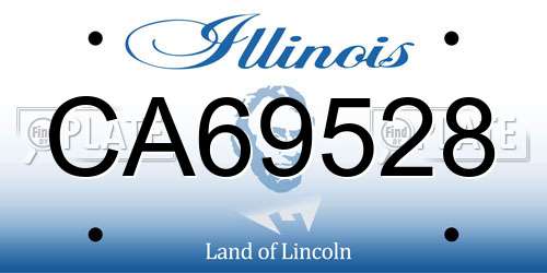 CA69528 Illinois License Plate