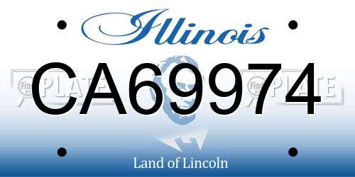 CA69974 Illinois License Plate