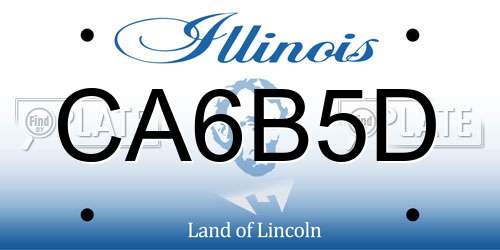 CA6B5D Illinois License Plate