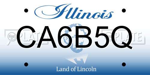CA6B5Q Illinois License Plate