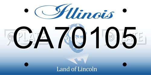CA70105 Illinois License Plate