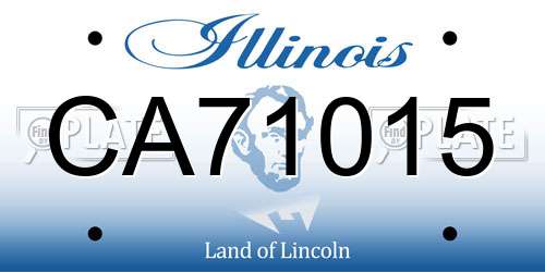 CA71015 Illinois License Plate
