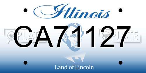 CA71127 Illinois License Plate