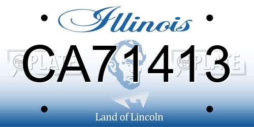 CA71413 Illinois License Plate