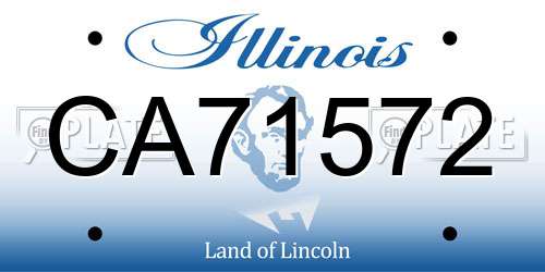CA71572 Illinois License Plate