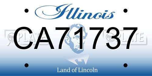 CA71737 Illinois License Plate