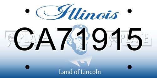 CA71915 Illinois License Plate