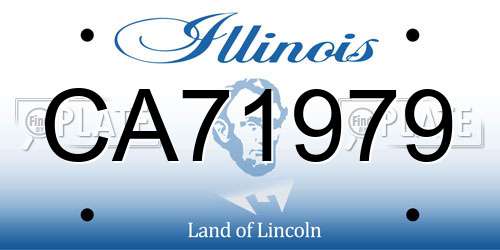 CA71979 Illinois License Plate