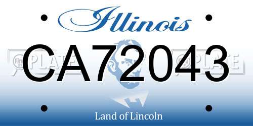 CA72043 Illinois License Plate