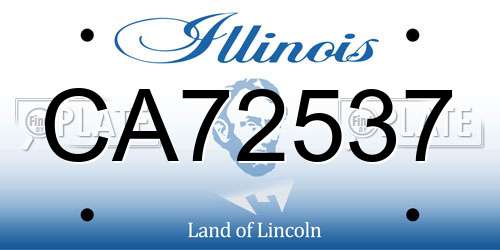 CA72537 Illinois License Plate