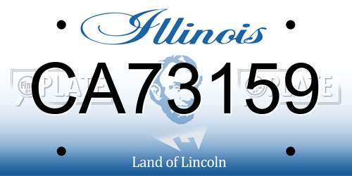 CA73159 Illinois License Plate