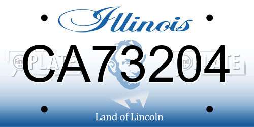 CA73204 Illinois License Plate