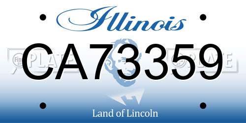 CA73359 Illinois License Plate