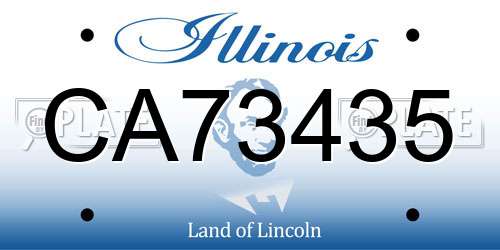 CA73435 Illinois License Plate