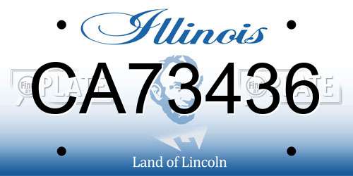 CA73436 Illinois License Plate