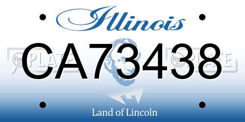 CA73438 Illinois License Plate