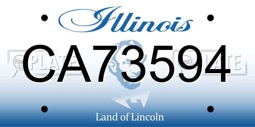 CA73594 Illinois License Plate