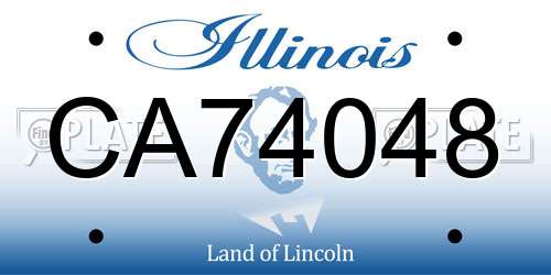 CA74048 Illinois License Plate
