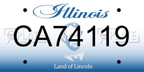 CA74119 Illinois License Plate