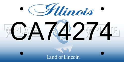 CA74274 Illinois License Plate