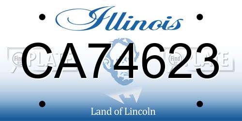 CA74623 Illinois License Plate