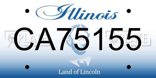 CA75155 Illinois License Plate