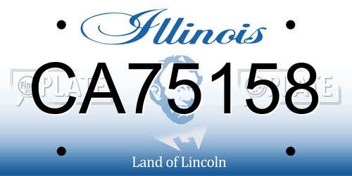 CA75158 Illinois License Plate