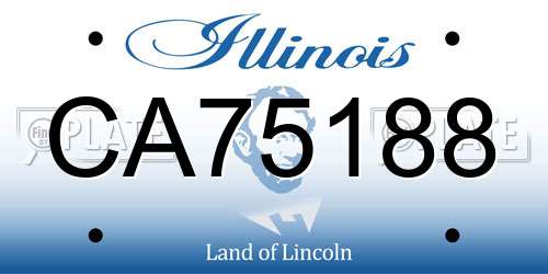 CA75188 Illinois License Plate