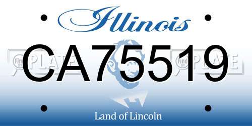 CA75519 Illinois License Plate
