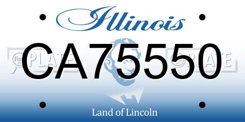 CA75550 Illinois License Plate