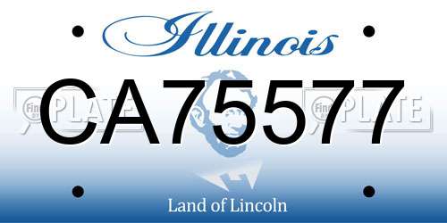 CA75577 Illinois License Plate