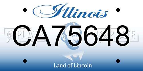 CA75648 Illinois License Plate