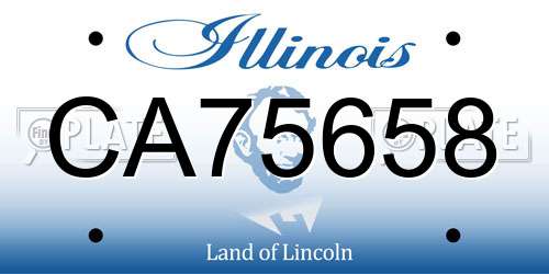 CA75658 Illinois License Plate
