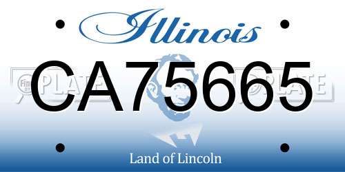 CA75665 Illinois License Plate